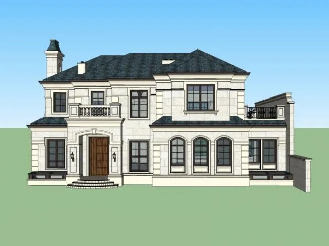 Sketchup Villa Model | Solo Villa, Modern Style