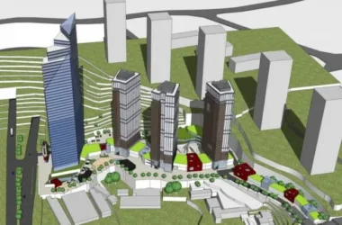 Modern High-Rise Office Building Model in SketchUp-BIM WORLD