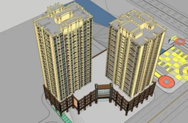 SketchUp Residential Model: High-Rise Living with Art Deco and Classical Styles Featuring Ground-Floor Commercial Space-BIM WORLD