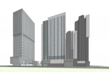 Modern High-Rise Office Building SketchUp Model-BIM WORLD