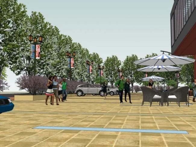 Sketchup Landscape Model | Commercial Landscape, Modern Style