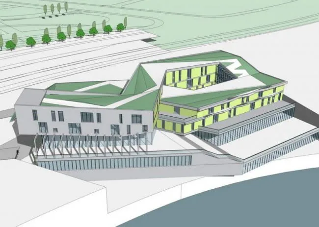 SketchUp Business Model: Modern Multi-Story Commercial Street Design