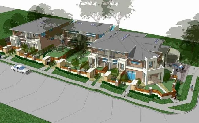 Sketchup Villa Model | Townhouse, American Style
