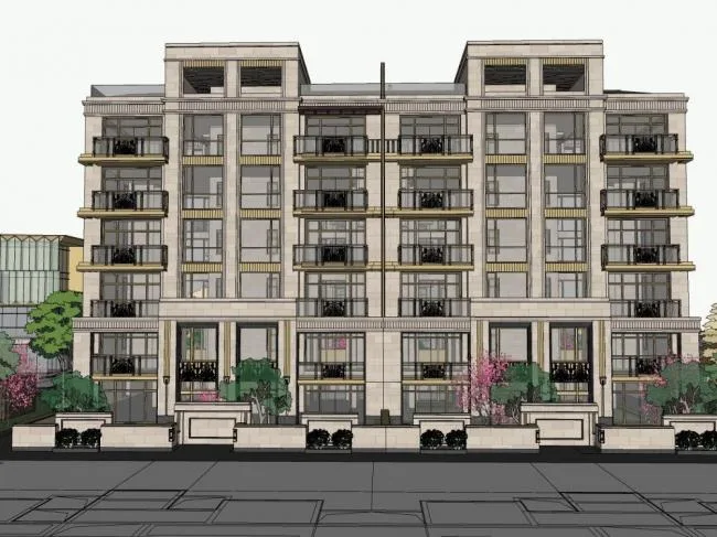 Modern Multi-Story Residential Building Model in SketchUp