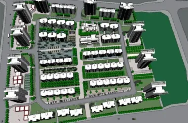 Modern High-Rise Residential Complex Model in SketchUp-BIM WORLD