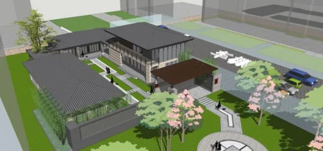 Sketchup Business Model | Multi story Club, Modern Chinese Style