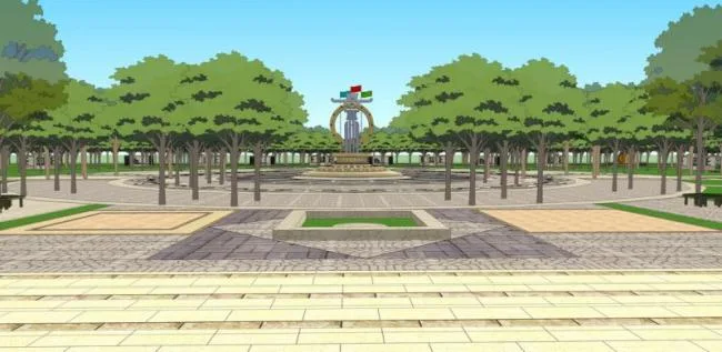 Sketchup Landscape Model | Theme Park Landscape, Modern Style