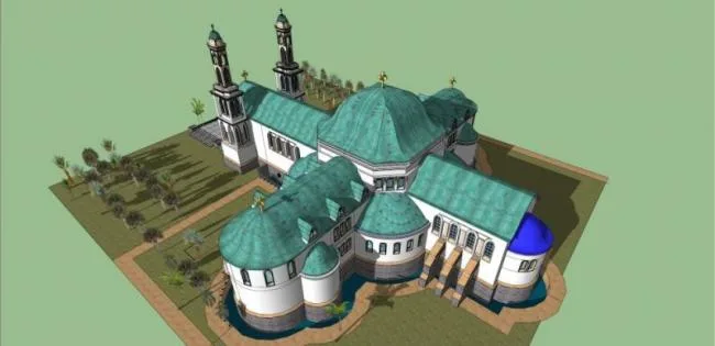 Sketchup Cultural Model | Multi story Western style Church, Cultural Architecture, Classical Style