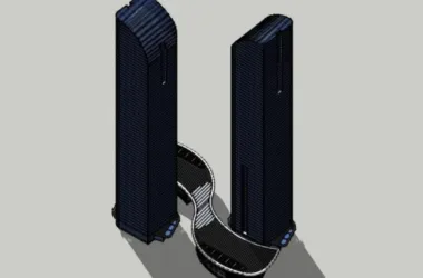 SketchUp Office Model | Modern Super High-Rise Office Building-BIM WORLD