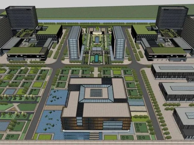 Sketchup Office Model | High rise Office Area, Modern Style