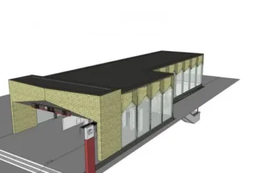Modern Subway Station and Bridge Design on Station Road | Contemporary Transportation Architecture-BIM WORLD