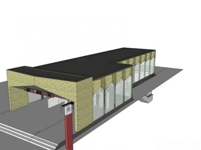 Sketchup Station Road and Bridge | Subway Entrance/Exit, Transportation Architecture, Modern Style