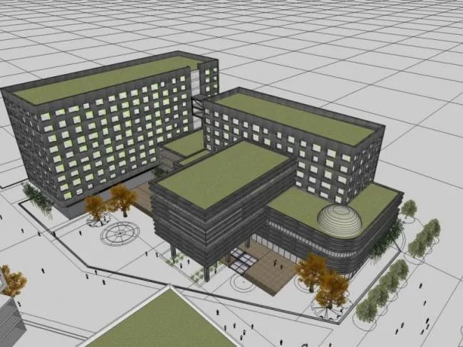 Sketchup Hotel Model | Multi story Hotel, Modern Style