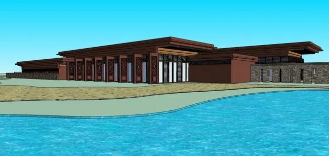 Sketchup Business Model | Multi story Commercial Club, New Chinese Style