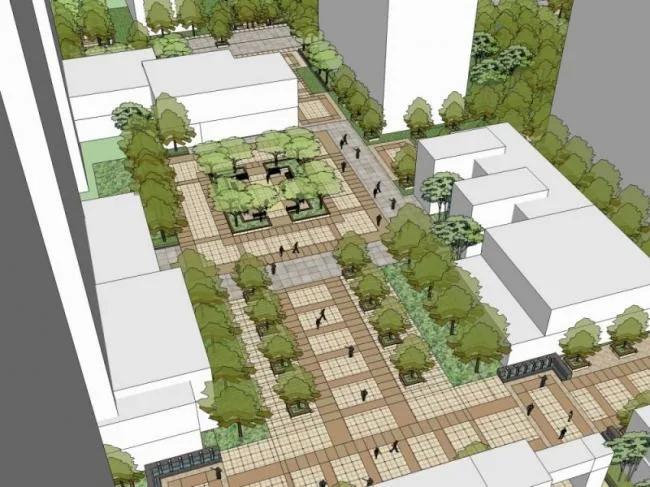 Sketchup Landscape Model | Urban Planning Landscape, Residential Landscape, Modern Style