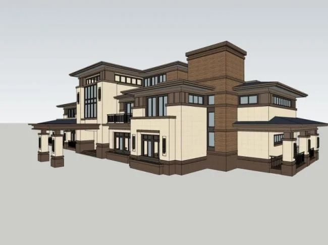 SketchUp Business Model: Designing a Multi-Story Classical Style Clubhouse