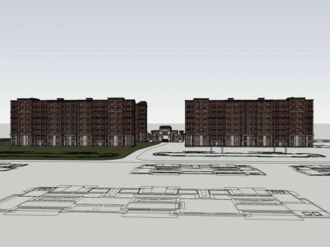 Sketchup Business Model | Multi story Apartment Residential, Commercial, Classical Style