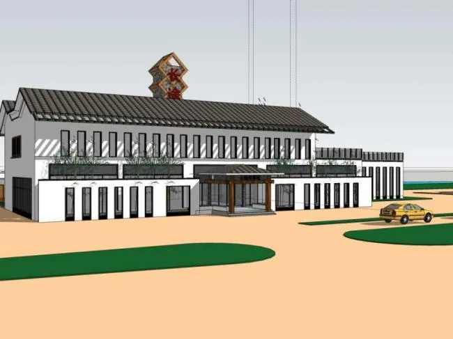 Sketchup Station Road and Bridge | Multi story Pier, Chinese Style
