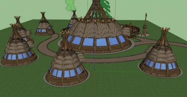 Sketchup Cultural Model | Multi story Museum, Cultural Architecture, Classical Style