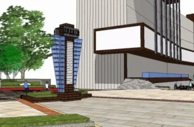 Modern Commercial Landscape Design in SketchUp-BIM WORLD