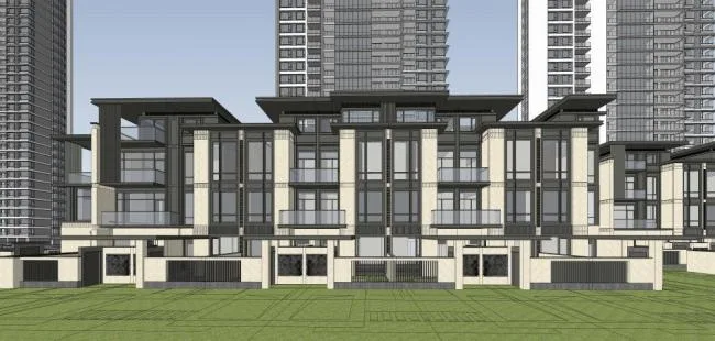 Sketchup Residential Model | Multi-story Residence, Modern Style, Residential Building, Townhouse