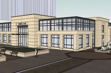Multi-Story Classical Sports Club Gymnasium Model in SketchUp-BIM WORLD