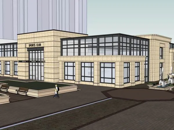 Multi-Story Classical Sports Club Gymnasium Model in SketchUp