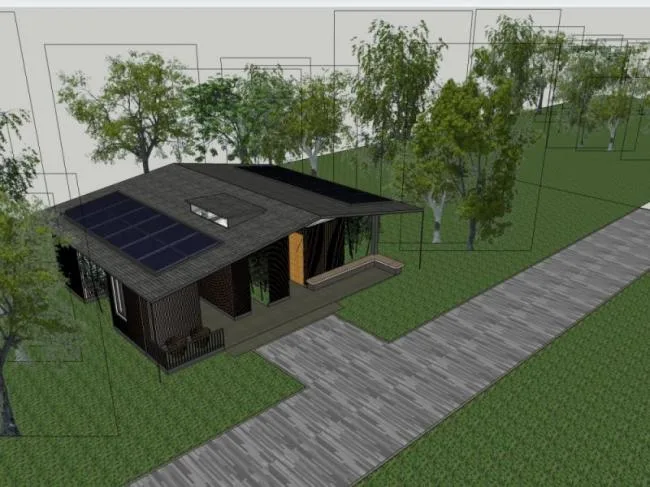Sketchup Villa Model | Pavilion, Modern Style