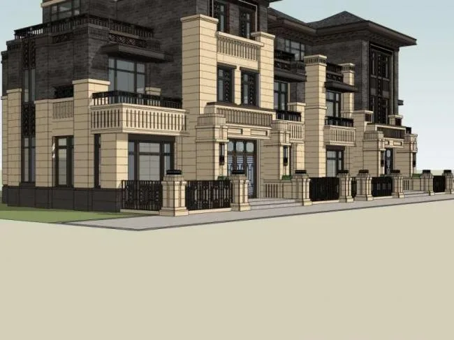 Sketchup Villa Model | Townhouse, Classical Style