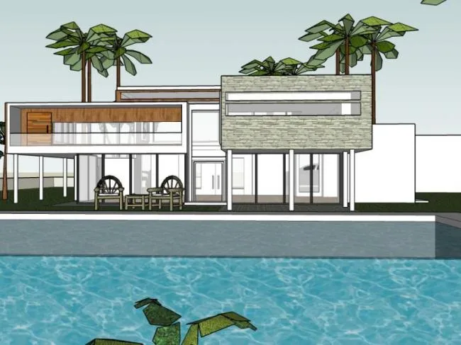 Sketchup Villa Model | Solo Villa, Modern Style