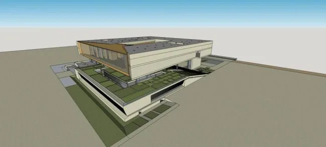 Sketchup Cultural Model | Multi story Museum, Cultural Architecture, Modern Style