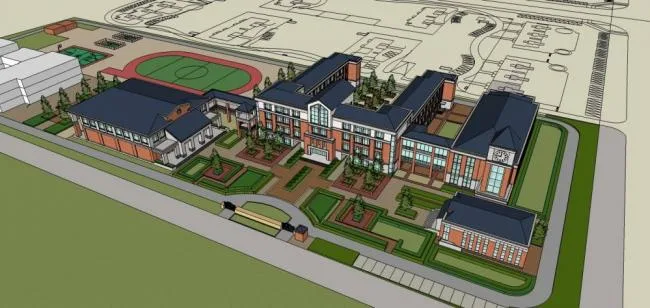 Sketchup School Model | Multi story School, Elementary School, European Style, Campus, Classical Style, Educational Architecture