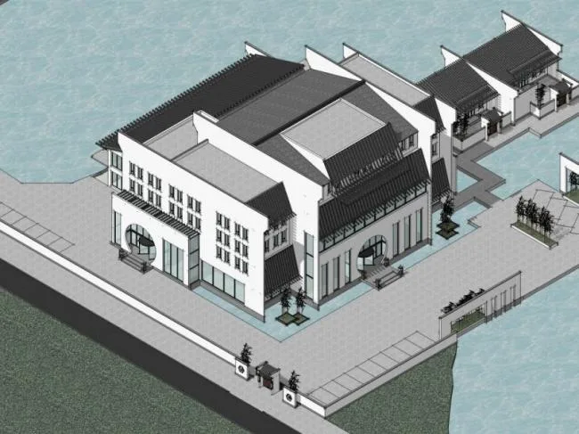 Sketchup Business Model | Multi story Club, Modern Chinese Style