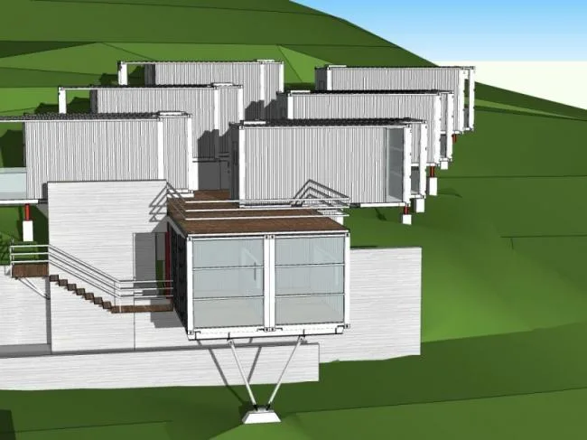 Sketchup Business Model | Container, Commercial Entertainment and Leisure Facilities, Modern Style