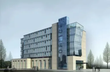 Modern Multi-Story Office Building Model in SketchUp-BIM WORLD