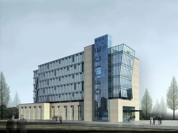 Modern Multi-Story Office Building Model in SketchUp