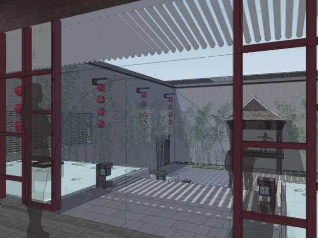 Sketchup Villa Model | Courtyard Villa, Chinese Style