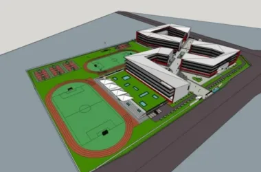 Modern Multi-Story School Campus Design in SketchUp-BIM WORLD
