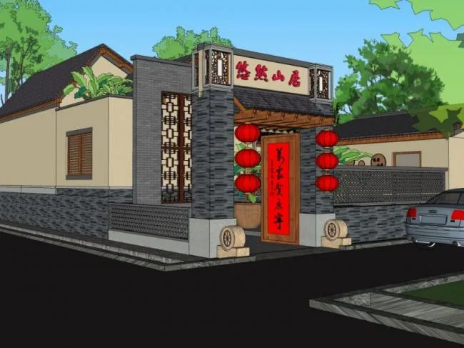 Sketchup Residential Model | Multi story Homestay, Chinese Style