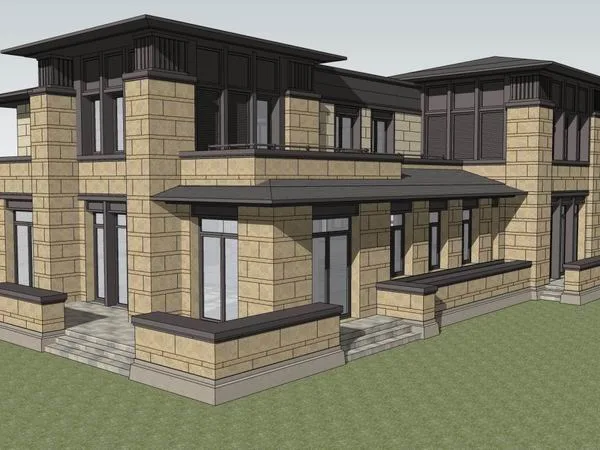 Classical Style Single-Family Villa Model in SketchUp