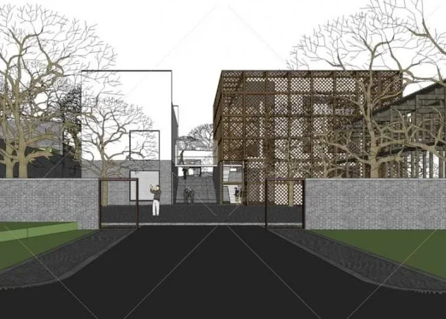 Sketchup Business Model | Shenzhen Vanke Fifth Park, Multi story Community Commercial, Huizhou Chinese Style, Residential Supporting Facilities
