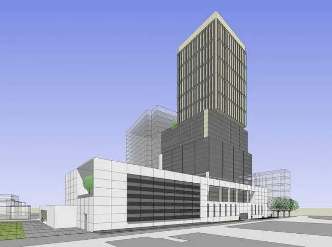 Sketchup Hospital Model | Shenzhen Chronic Disease Prevention and Treatment Hospital, modern style, high-rise medical building