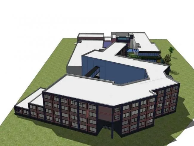 Sketchup Hotel Model | Multi story Hotel, Modern Style