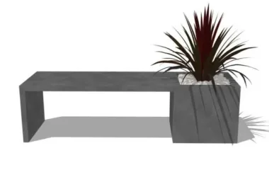 SketchUp Material Models: Stool, Outdoor Chair, and Park Bench-BIM WORLD