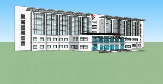 Sketchup Hospital Model | Multi story Hospital, Modern Style, Medical Architecture