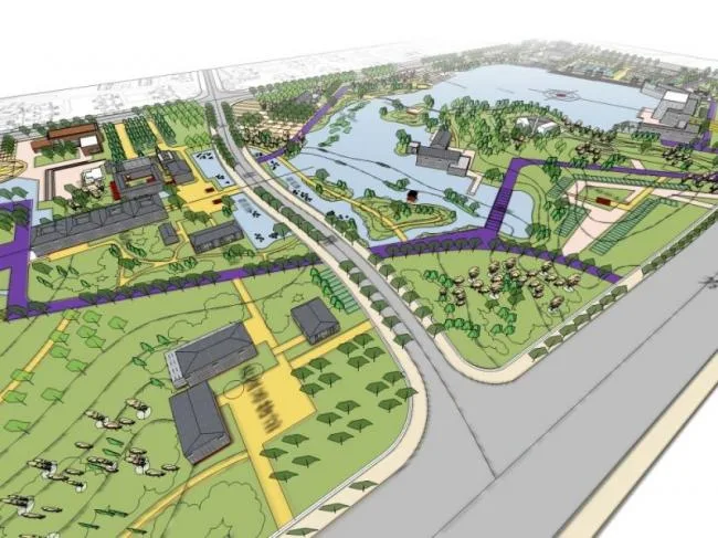 Sketchup Landscape Model | Park Landscape, Modern Style