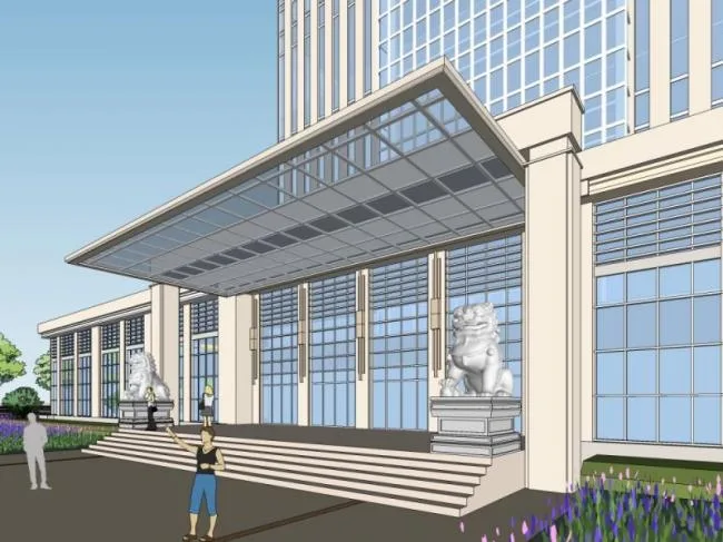 Sketchup Office Model | High rise Office Building, Modern Style