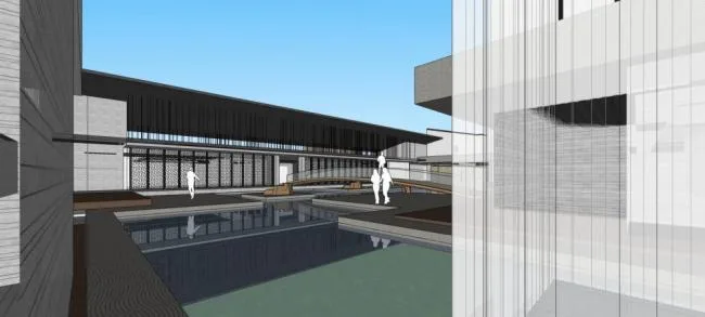 SketchUp Hotel Model | Multi-Story Resort Club with Modern Chinese Design