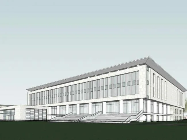 Sketchup Cultural Model | Multi story Exhibition Hall, Cultural Architecture, Modern Style