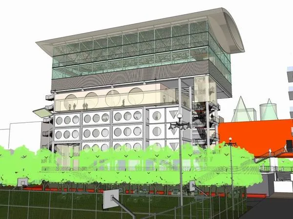 Sketchup Sports Center Model | Multi story Sports Stadium, Modern Style